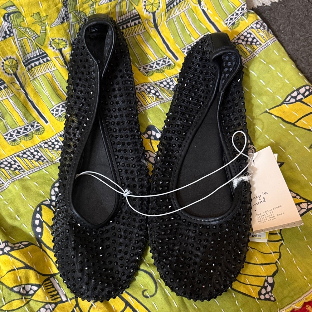 Target a new day Black Studded Flats BNWT Size 8.5